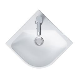 Duravit ME by Starck Eck-Handwaschbecken 380x435x155mm, Weiß SM, WonderGliss, Halb... DURAVIT-07224332001 4053424892535 (Abb. 1)