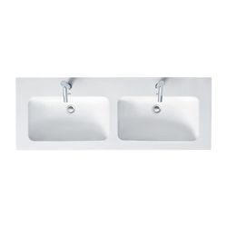 Duravit ME by Starck Doppelwaschtisch 490x1300x180mm wh, Weiß SM, Rechteckig, Wond... DURAVIT-23361332001 4053424892955 (Abb. 1)