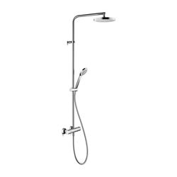 Duravit B.1 Duschsystem, Chrom, Thermostat, Hand- und Kopfbrause 250mm, 11l/min, ... DURAVIT-B14280008010 4053424865799 (Abb. 1)