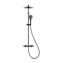 Duravit B.1 Duschsystem, Chrom, Thermostat, Hand- und Kopfbrause 250mm, 11l/min, ... DURAVIT-B14280008010 4053424865799 (Abb. 1)