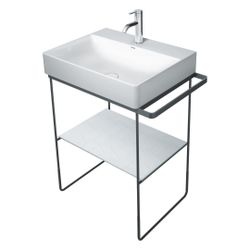 Duravit DuraSquare Metallkonsole 451x665x740-790mm variabel, Mattschwarz, bodensteh... DURAVIT-0031014600 4053424418216 (Abb. 1)