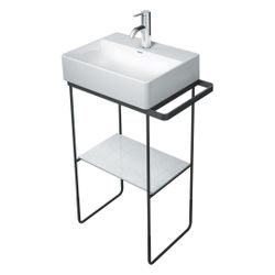Duravit DuraSquare Metallkonsole 333x516x740-790mm variabel, Mattschwarz, bodensteh... DURAVIT-0031094600 4053424467078 (Abb. 1)