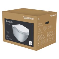 Duravit Starck 3 WC-Set wh Wand-WC, WC-Sitz, Weiß Hochglanz, Spülrand geschlossen, ... DURAVIT-42250900A1 4053424087610 (Abb. 1)