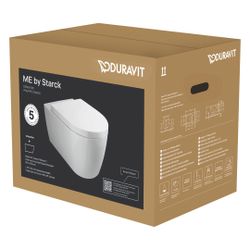 Duravit ME by Starck WC-Set wandhäng., Wand-WC, WC-Sitz Weiß HG, Spülrand rimless, ... DURAVIT-45290900A1 4053424326597 (Abb. 1)