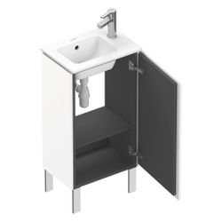 Duravit L-Cube Waschtischunterbau bodenstehend 294x420x704mm, R Mattweiß, Grifflos... DURAVIT-LC6273R1818 4053424130248 (Abb. 1)