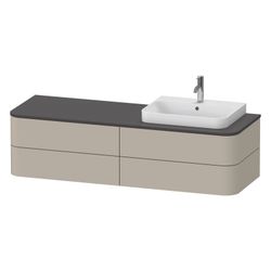 Duravit Happy D.2 Konsolenwaschtischunterbau wandh 550x1600x408mm R, Taupe SDM... DURAVIT-HP4963R60600010 4063382310798 (Abb. 1)