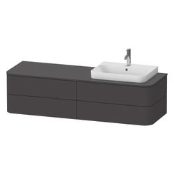 Duravit Happy D.2 Konsolenwaschtischunterbau wandhäng. 550x1600x408mm R, Graphit S... DURAVIT-HP4973R8080 4053424869872 (Abb. 1)