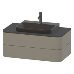 Duravit Happy D.2 Plus Aufsatzbecken 600mm, Anthrazit Matt, WonderGliss, rechtecki... DURAVIT-23606013001 4053424702261 (Abb. 1)