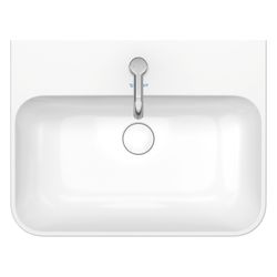 Duravit Happy D.2 Plus Aufsatzbecken 600mm, Weiß Hochglanz, Rechteckig, mit HLB/Übe... DURAVIT-2360600000 4053424690001 (Abb. 1)