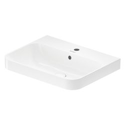 Duravit Happy D.2 Plus Aufsatzbecken 600mm, Weiß Hochglanz, Rechteckig, mit HLB/Übe... DURAVIT-2360600000 4053424690001 (Abb. 1)
