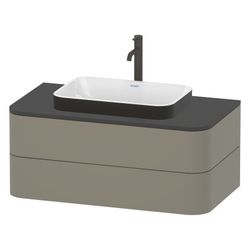 Duravit Happy D.2 Plus Aufsatzbecken 600mm, Weiß Hochglanz/Anthrazit Matt, WonderG... DURAVIT-23596061001 4053424896823 (Abb. 1)