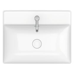 Duravit DuraSquare Aufsatzbecken 600mm, Weiß Hochglanz, DuraCeram, Rechteckig, mit ... DURAVIT-2354600041 4053424151212 (Abb. 1)
