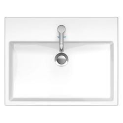 Duravit Vero Air Aufsatzbecken 600mm, Weiß Hochglanz, WonderGliss, Rechteckig, mit... DURAVIT-23526000001 4053424139524 (Abb. 1)
