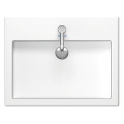 Duravit Vero Waschtisch 470x600x165mm mit HLB Aufsatz, Weiß Hochglanz, Rechteckig, ... DURAVIT-0454600000 4021534217265 (Abb. 1)
