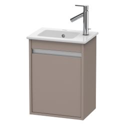 Duravit Ketho Waschtischunterbau wandh. 285x400x550mm L, Basalt Matt, Griffleiste ... DURAVIT-KT6417L4343 4053424449555 (Abb. 1)