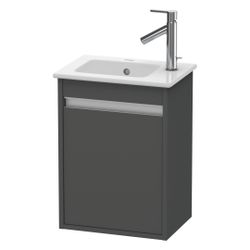 Duravit Ketho Waschtischunterbau wandh. 285x400x550mm L, Graphit Matt, Griffleiste... DURAVIT-KT6417L4949 4053424449579 (Abb. 1)