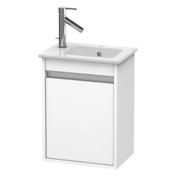 Duravit Ketho Waschtischunterbau wandh. 285x400x550mm, R Mattweiß, Griffleiste Sil... DURAVIT-KT6417R1818 4053424445533 (Abb. 1)