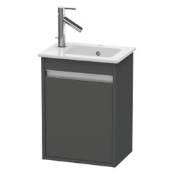 Duravit Ketho Waschtischunterbau wandh. 285x400x550mm, R Graphit Matt, Griffleiste... DURAVIT-KT6417R4949 4053424449685 (Abb. 1)