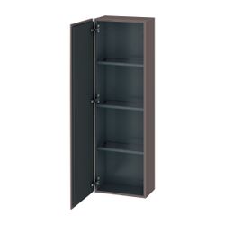 Duravit L-Cube Halbhochschrank Dekor 243x400x1320mm Basalt Matt, 1 Tür L, 3 Glas-F... DURAVIT-LC1168L4343 4053424302980 (Abb. 1)