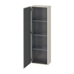 Duravit L-Cube Halbhochschrank Dekor 243x400x1320mm Taupe Matt, 1 Tür L, 3 Glasfac... DURAVIT-LC1168L9191 4053424351223 (Abb. 1)