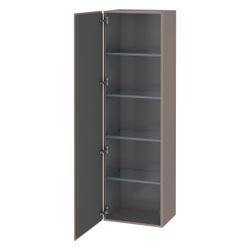 Duravit L-Cube Hochschrank Echtholzfurnier 363x500x1760mm, Basalt Matt, 1 Tür L, G... DURAVIT-LC1181L4343 4053424302089 (Abb. 1)
