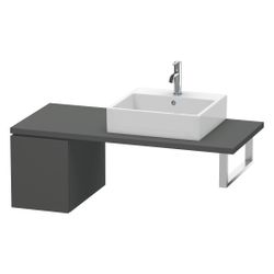 Duravit L-Cube Unterschrank für Konsole Echtholzfurnier, 547x320x400mm Graphit Mat... DURAVIT-LC583004949 4053424372433 (Abb. 1)