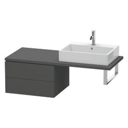 Duravit L-Cube Unterschrank für Konsole Echtholzfurnier, 547x620x400mm, Graphit Ma... DURAVIT-LC583804949 4053424374949 (Abb. 1)