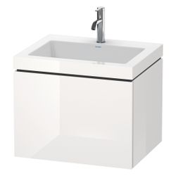 Duravit L-Cube Waschtisch-Set C-bonded wh Dekor 480x600x500mm Nussb. Matt/ Grifflo... DURAVIT-LC6916N7979 4053424498690 (Abb. 1)