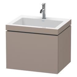 Duravit L-Cube Waschtisch-Set C-bonded wh Dekor, 480x600x500mm Basalt Matt, Griffl... DURAVIT-LC6916O4343 4053424498959 (Abb. 1)