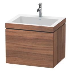 Duravit L-Cube Waschtisch-Set C-bonded wh Dekor 480x600x500mm Nussb. Matt/ Grifflo... DURAVIT-LC6916O7979 4053424499000 (Abb. 1)