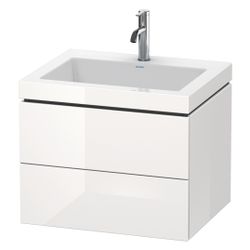 Duravit L-Cube Waschtisch-Set C-bonded wh Dekor, 480x600x500mm, Eiche Marmoriert, ... DURAVIT-LC6926O5555 4067116351170 (Abb. 1)