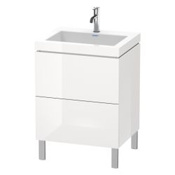 Duravit L-Cube Waschtisch-Set C-bonded bodenst. Dekor, 480x600x698mm, Taupe SM, 2 ... DURAVIT-LC6936O8383 4067116009729 (Abb. 1)