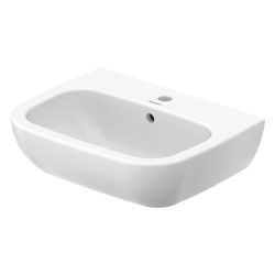 Duravit D-Code Waschtisch 430x550x175mm wandhäng., Weiß Hochglanz, Halbrund, 1 WP m... DURAVIT-2310550000 4021534344060 (Abb. 1)