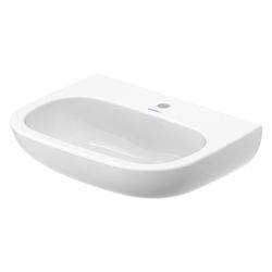 Duravit D-Code Waschtisch 460x600x175mm wandhäng., Weiß Hochglanz, Halbrund, 1 Wasc... DURAVIT-2311600000 4021534638916 (Abb. 1)