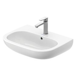 Duravit D-Code Waschtisch 460x600x175mm wandhäng., Weiß Hochglanz, Halbrund, 1 WP m... DURAVIT-2310600000 4021534344053 (Abb. 1)