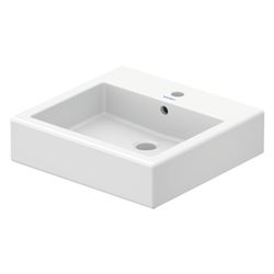 Duravit Vero Waschtisch 470x500x175mm wandhäng., Weiß Hochglanz, Rechteckig, 1 WP m... DURAVIT-0454500000 4021534269301 (Abb. 1)