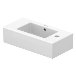 Duravit Vero Handwaschbecken 250x500x150mm, Weiß Hochglanz, WonderGliss, Rechtecki... DURAVIT-07035000081 4021534347627 (Abb. 1)