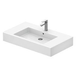 Duravit Vero Waschtisch 490x850x170mm, WonderGliss, Weiß Hochglanz, Rechteckig, 1 ... DURAVIT-03298500001 4021534317422 (Abb. 1)