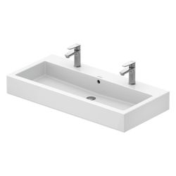 Duravit Vero Waschtisch 470x1000x175mm wandhäng., Weiß Hochglanz, Rechteckig, 2 WP ... DURAVIT-0454100026 4021534285769 (Abb. 1)