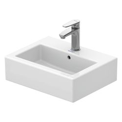 Duravit Vero Handwaschbecken 350x450x160mm, Weiß Hochglanz, WonderGliss, Rechtecki... DURAVIT-07044500271 4021534467417 (Abb. 1)