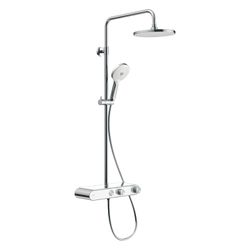 Duravit Shower Systems Duschsystem Chrom, Thermostat, Kopfbrause 230mm, 10,5l/min... DURAVIT-TH4380008005 4067116161304 (Abb. 1)