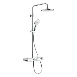 Duravit Shower Systems Duschsystem Chrom, Thermostat, Kopfbrause 230mm, 10,5l/min... DURAVIT-TH4380008005 4067116161304 (Abb. 1)