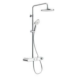 Duravit Shower Systems Duschsystem Chrom, Thermostat, Kopfbrause 230mm, 10,5l/min... DURAVIT-TH4380008005 4067116161304 (Abb. 1)