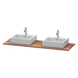 Duravit XSquare Massivholzkonsole 550x1600x20mm, 2 Ausschnitte/Waschplätze, Amerik... DURAVIT-XS064HB7777 4053424569833 (Abb. 1)