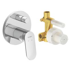 Duravit Wave Einhebelmischer Unterputz Set, 2 Verbraucher, Chrom, 24l/min, Rosett... DURAVIT-WA4210008010 4067116105605 (Abb. 1)