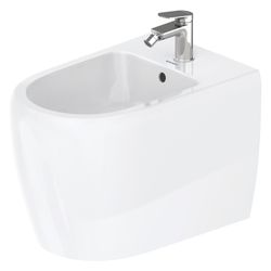 Duravit Qatego Stand Bidet 600x390x400mm, Weiß Hochglanz, 1 HL, mit Überlauf, Back ... DURAVIT-2263100000 4067116305203 (Abb. 1)