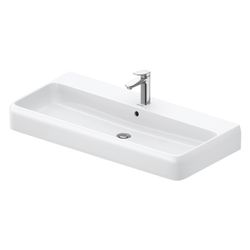 Duravit Qatego Waschtisch 470x1000x150mm wandhäng., Weiß Hochglanz, Rechteckig, 1 W... DURAVIT-2382100000 4067116998214 (Abb. 1)