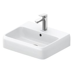 Duravit Qatego Waschtisch 420x500x150mm wandhäng., Weiß Hochglanz, Rechteckig, 1 WP... DURAVIT-2382500027 4067116304831 (Abb. 1)