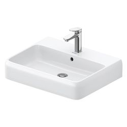Duravit Qatego Waschtisch 470x600x150mm wandhäng., Weiß Hochglanz, Rechteckig, 1 WP... DURAVIT-2382600000 4067116304886 (Abb. 1)