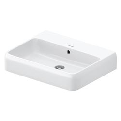 Duravit Qatego Waschtisch 470x600x150mm wandhäng., Weiß Hochglanz, Rechteckig, 1 Wa... DURAVIT-2382600060 4067116304893 (Abb. 1)